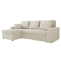ECKSOFA Kris Cord - Creme/Schwarz, Holz/Kunststoff (238/147cm) - MIRJAN24