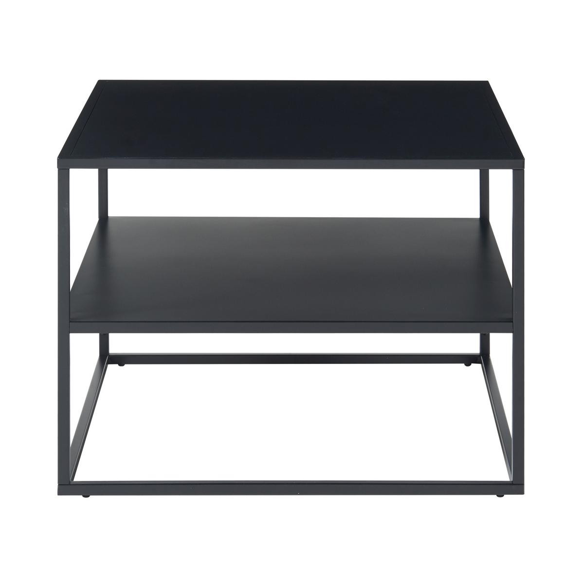 COUCHTISCH Solund 60/60/45 cm - Schwarz, Metall (60/60/45cm) - [en.casa]