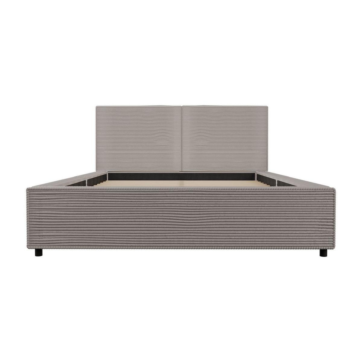 POLSTERBETT Salerno Cord taupe 140x200 cm - Taupe, Textil (140/200cm) - Juskys