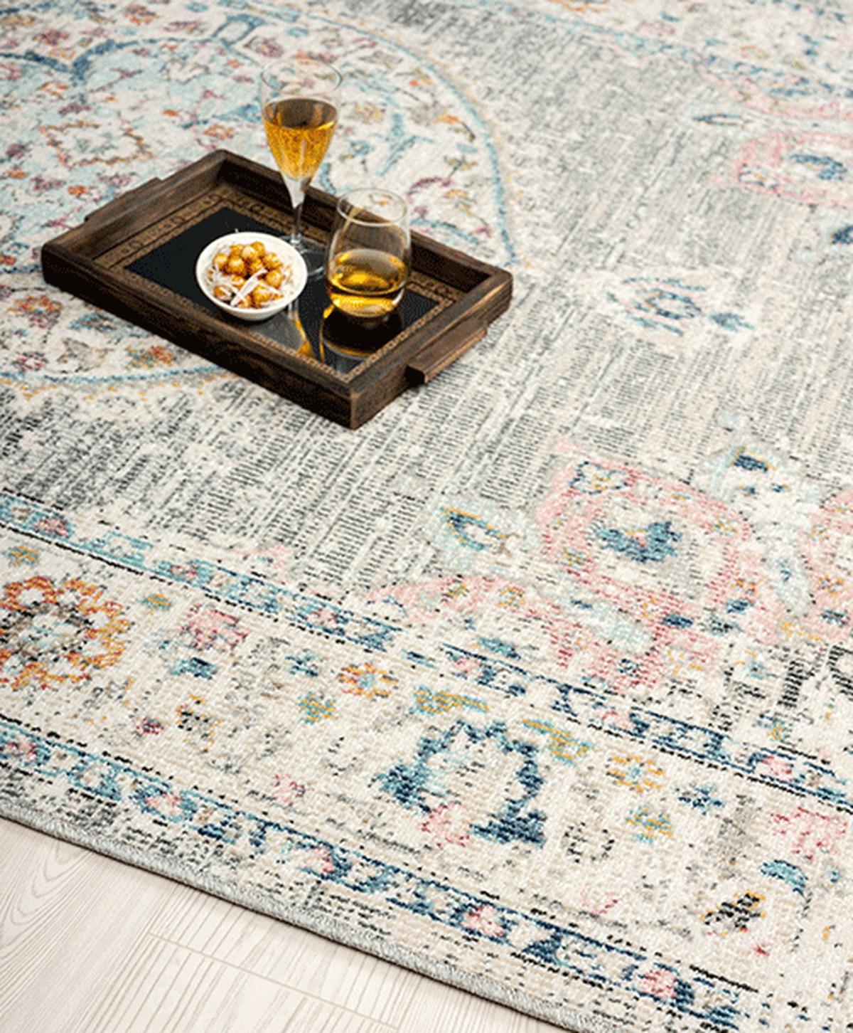 TEPPICH Outdoor Orientalisch LIMMAT Polypropylen Grau 120 x 170 cm - Grau, Textil (120/170cm) - KADIMA DESIGN