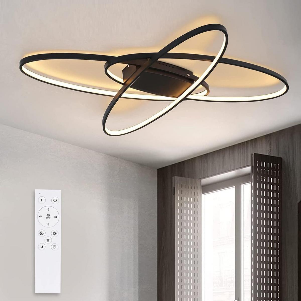 LED-DECKENLEUCHTE Maddox 62/85/7cm - Schwarz, Metall (85/62/7cm) - Nettlife