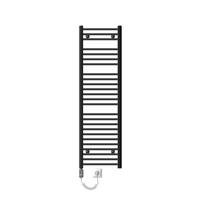 BADHEIZKÖRPER elektrisch Sahara 400x1500 mm Anthrazit gebogen mit Heizstab 1200W - Anthrazit, Metall (3/150/40cm) - LuxeBath