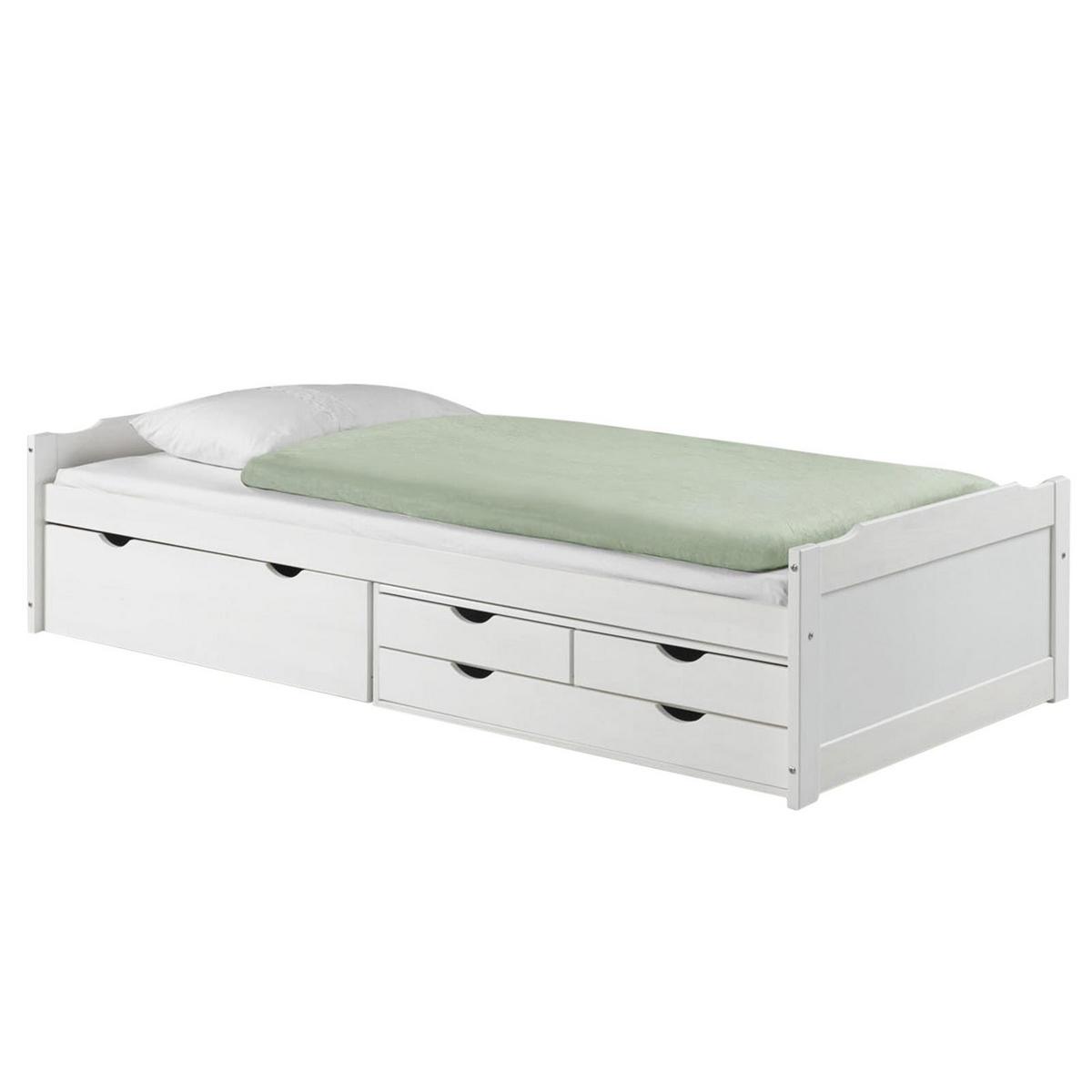 FUNKTIONSBETT ANDREA 90x200 cm weiß - Weiß, Holz (99/49/205cm) - IDIMEX