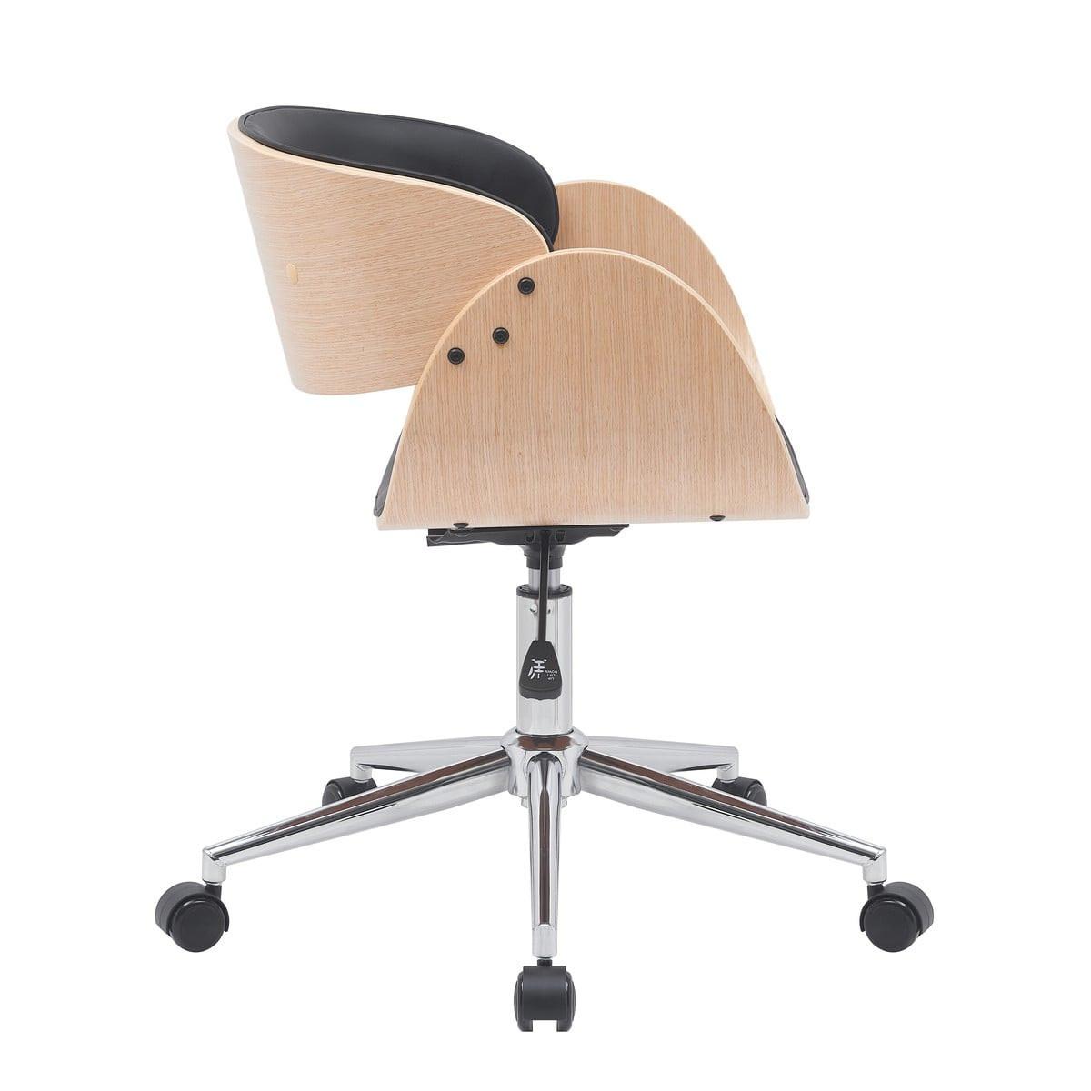 BÜROSTUHL H72 cm – JUNON - Schwarz, Textil (52/72/63cm) - Calicosy