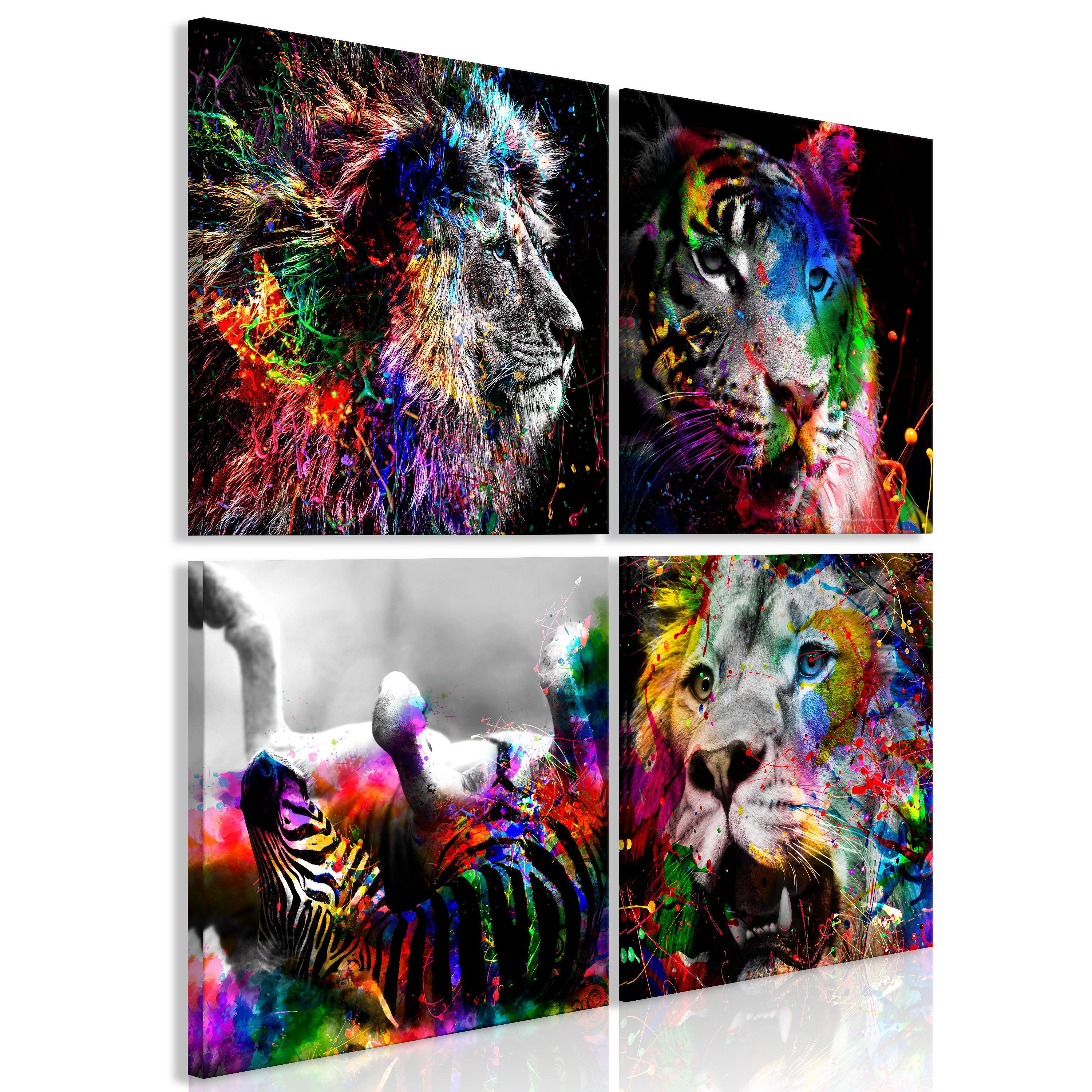 KUNSTDRUCK Bunt 90/90 cm - Multicolor, Textil (90/90cm) - KUNSTLOFT