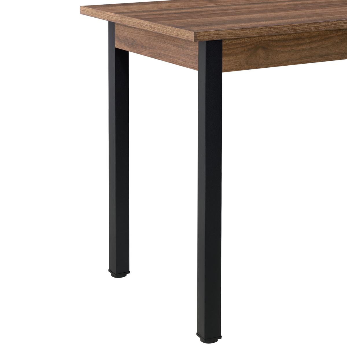 ESSTISCH Den Haag - Walnussfarben, Holzwerkstoff/Metall (60/120/75cm) - [en.casa]