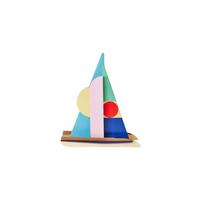 DEKOFIGUR Geos Segelboot 6/16 cm - Multicolor, Wellpappe (6/16/13cm) - Studio Roof