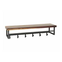 GARDEROBE ADELIA Grau Nussbaum - Grau, Metall (100/27/30cm) - KAWOLA