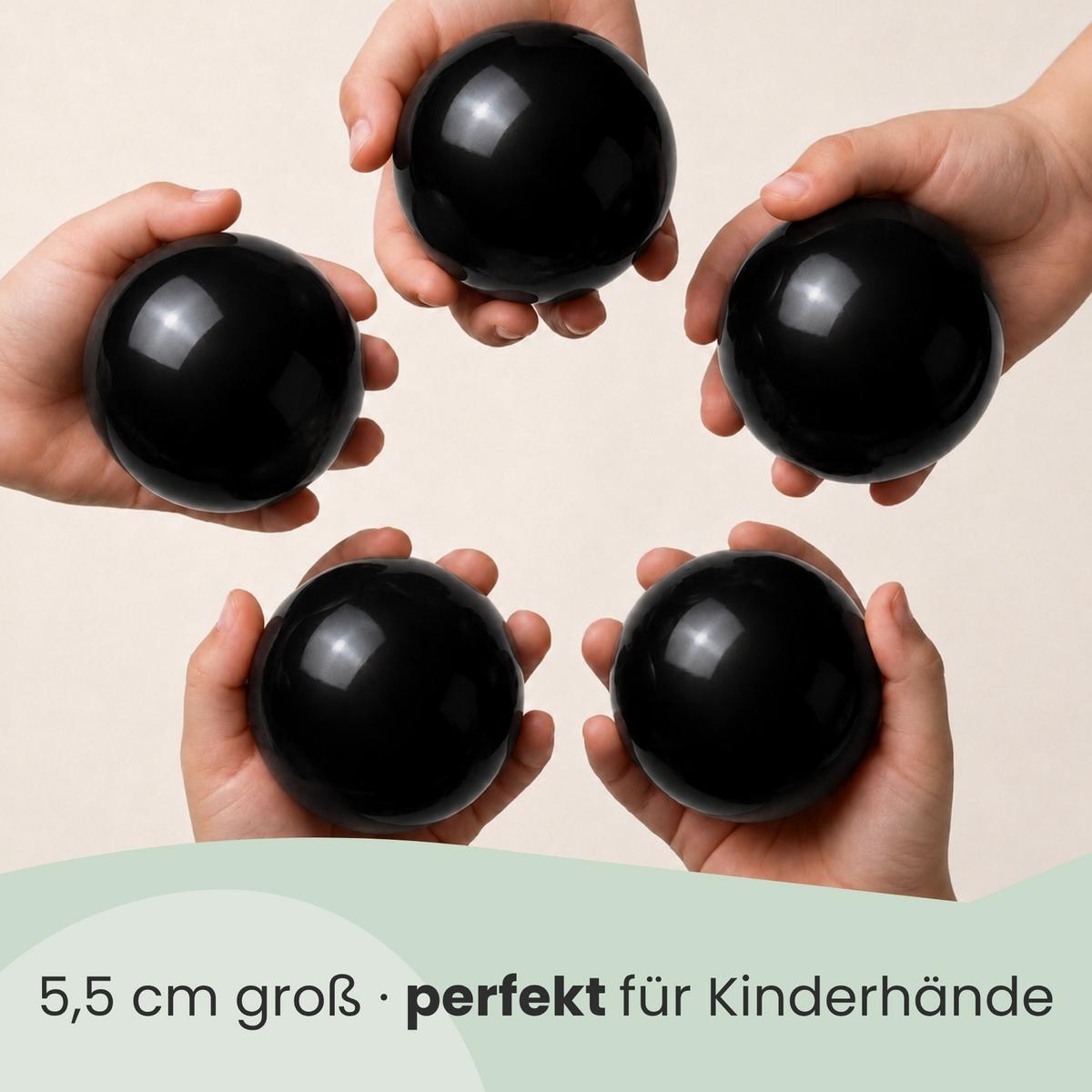 BÄLLEBAD-BÄLLE 50 Stück, Schwarz, 5.5 cm - Schwarz, Kunststoff (5.5/5.5/5.5cm) - Littletom