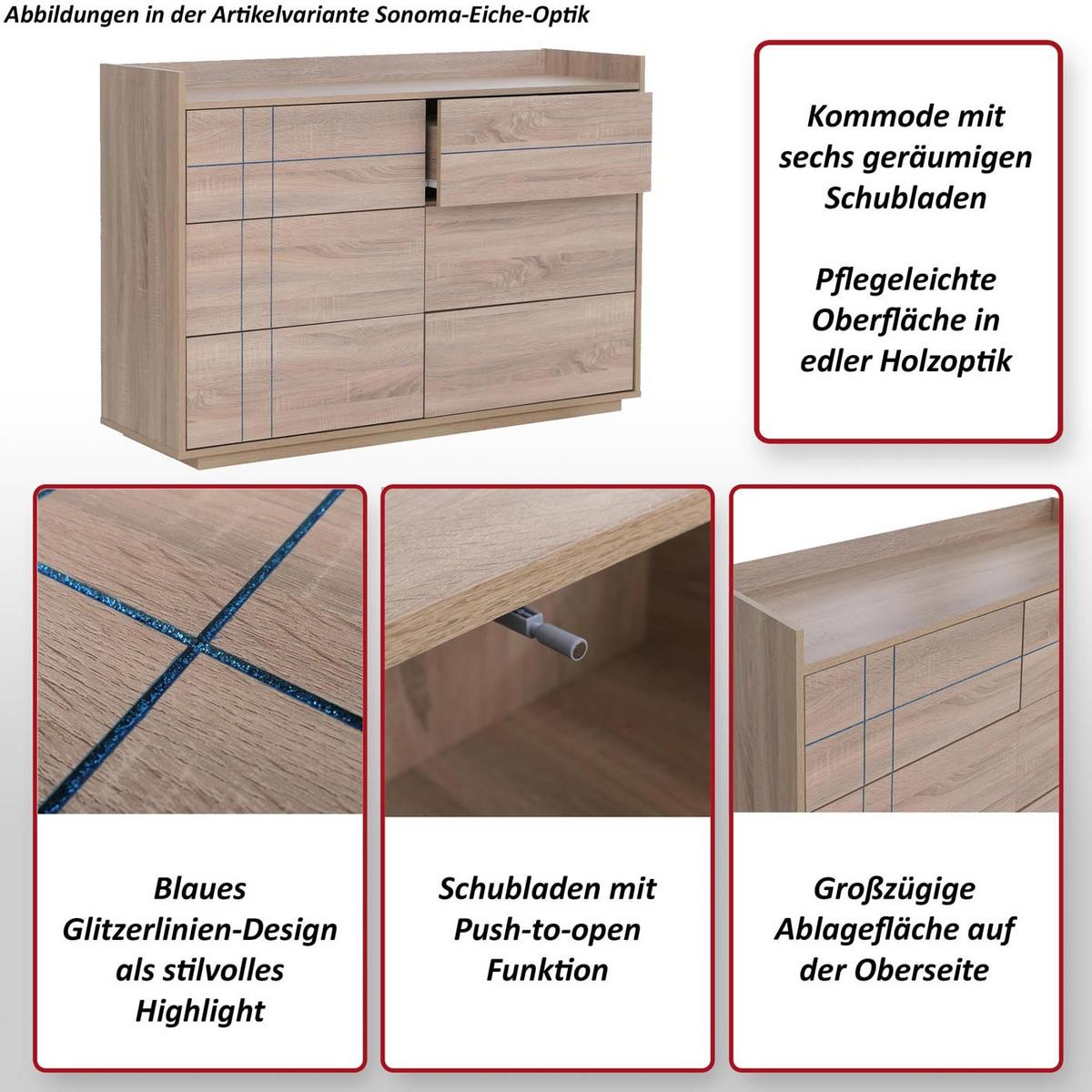 KOMMODE Beige - Beige, Holz (120/83/40cm) - MCW