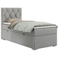 BOXBETT ALDA 90/200 Hellgrau Struktur - H3 - Links Seite - Hellgrau, Holz/Textil (90/200cm) - MKS