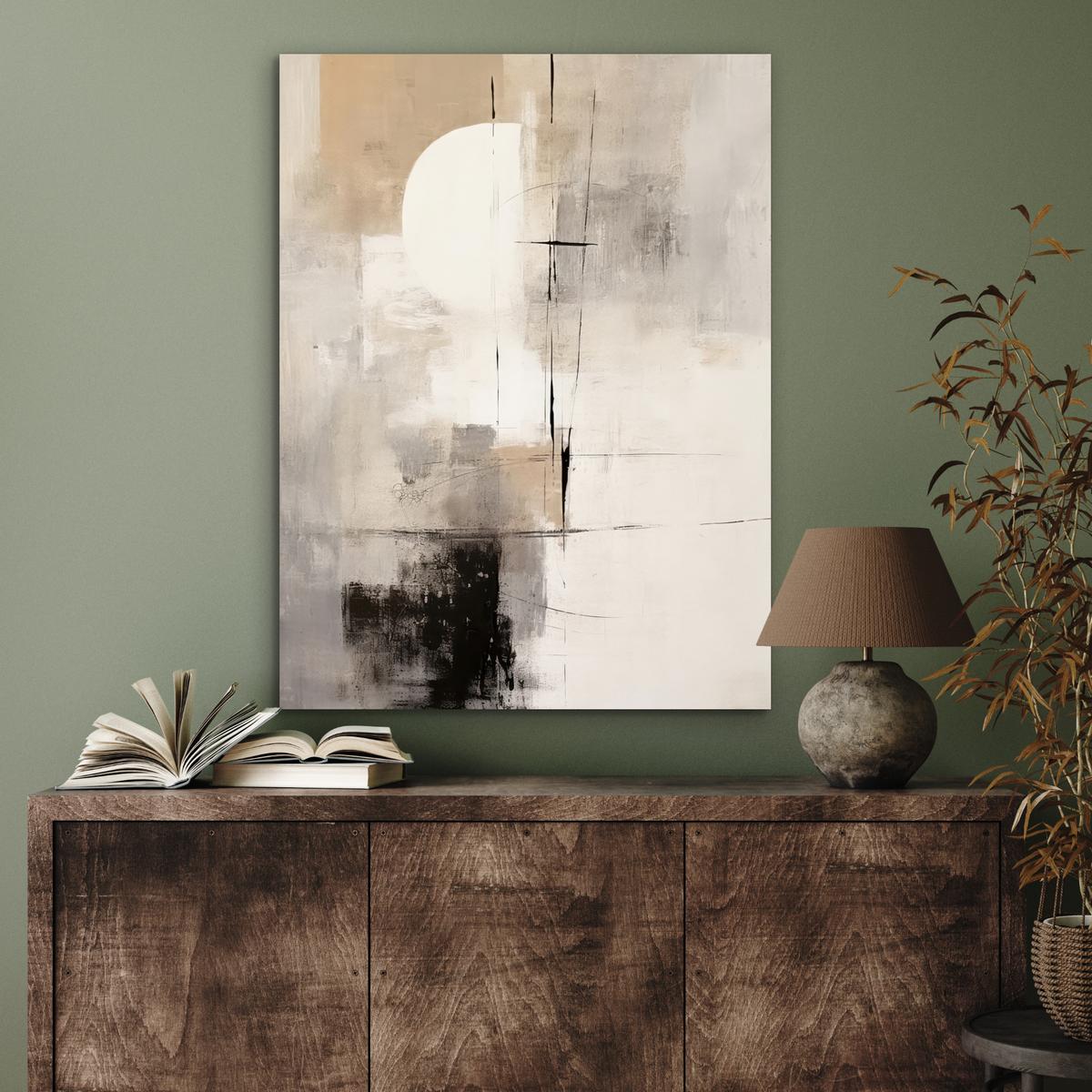 METALLBILD Abstrakt - Kunst - Grau 60x80 cm - Hellgrau, Metall (60/80cm) - MuchoWow