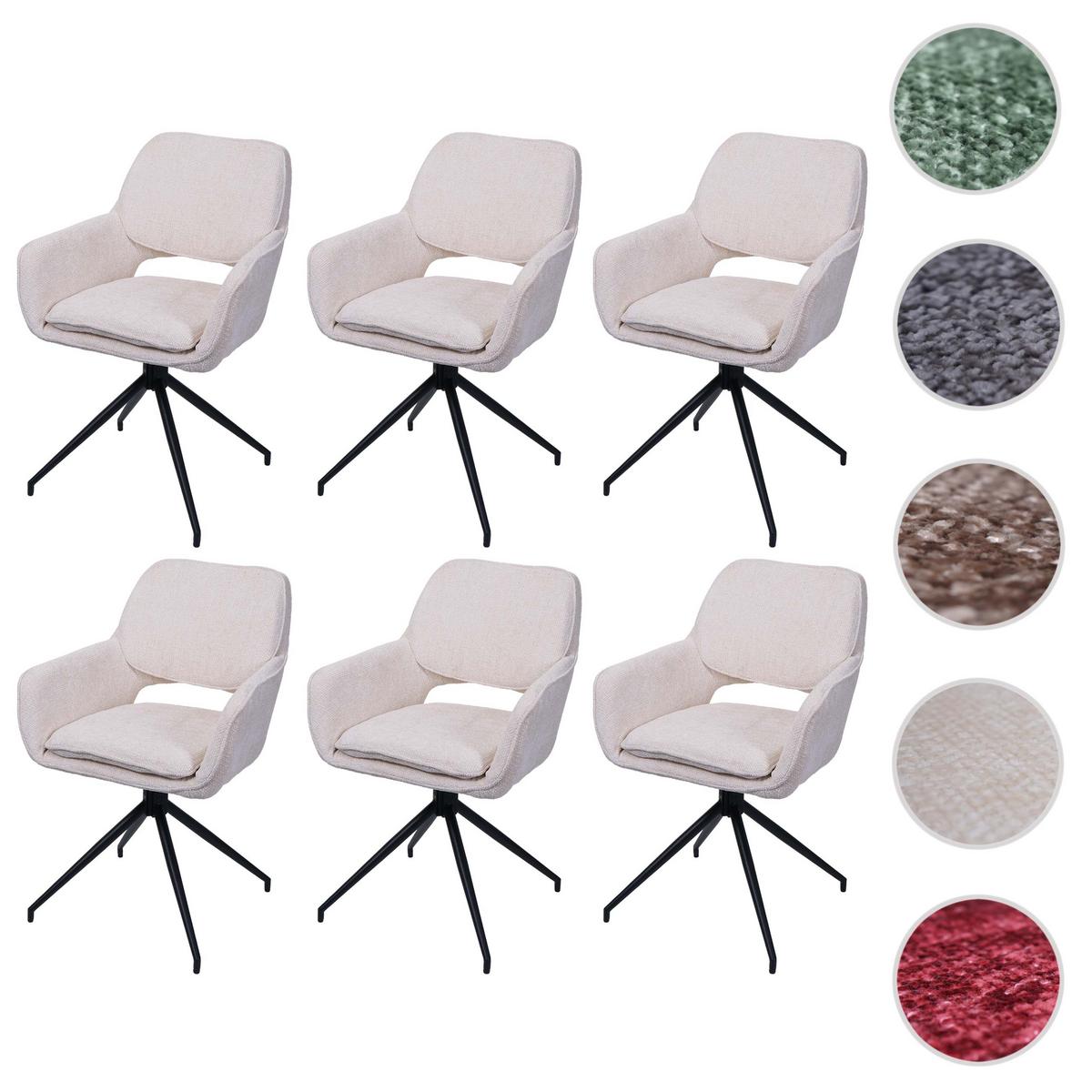 ESSZIMMERSTUHL Cremeweiß 6er-Set - Creme/Weiß, Textil (57/86/61cm) - MCW
