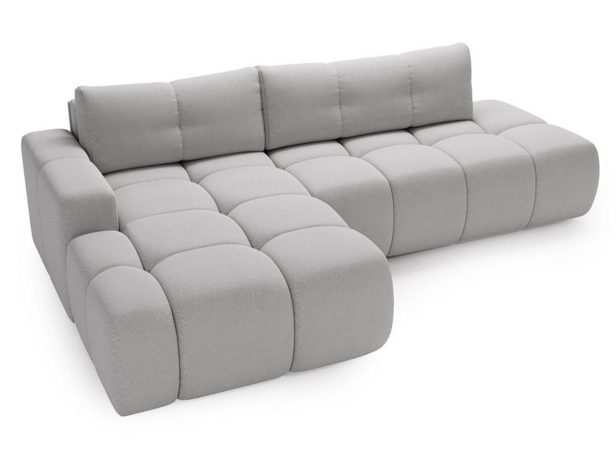 ECKSOFA Montero Bouclé-Stoff Grau Rechts - Grau, Holz/Textil (280/177cm) - Graingold