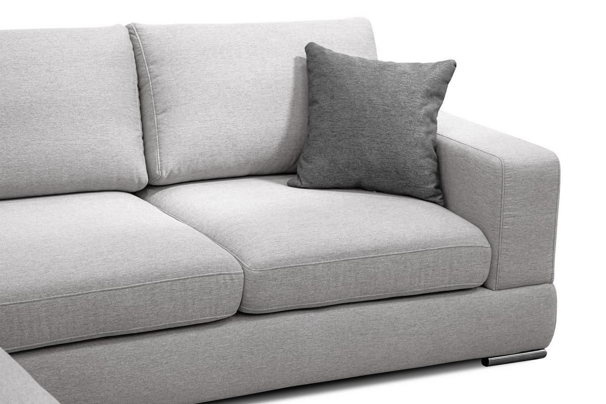 ECKSOFA OTTO 5-Sitzer, hellgrau - Hellgrau, Holzwerkstoff/Textil (219/279cm) - Wozimo