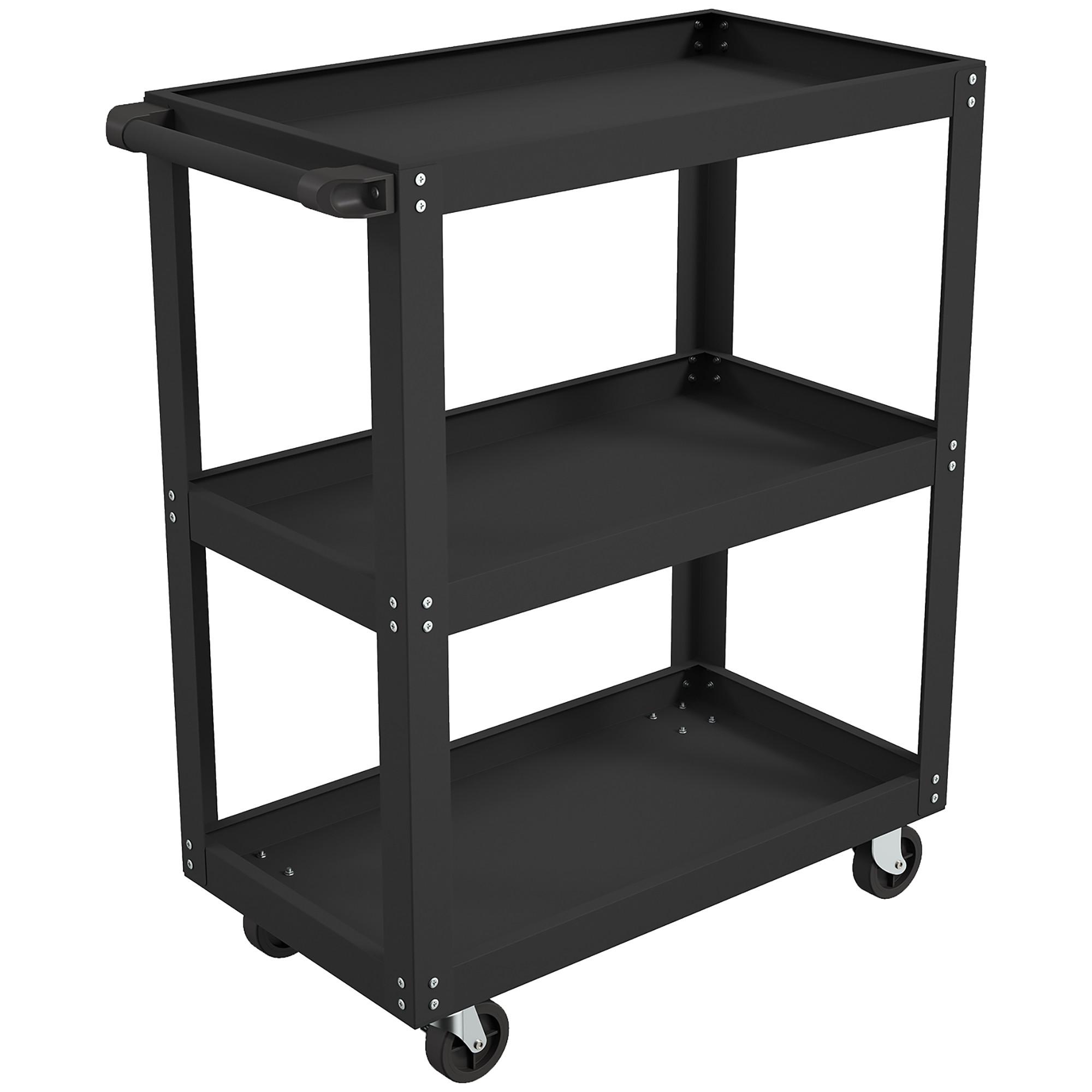 WERKZEUGWAGEN Metall Schwarz - Schwarz, Metall (35/82.5/70.5cm) - HOMCOM