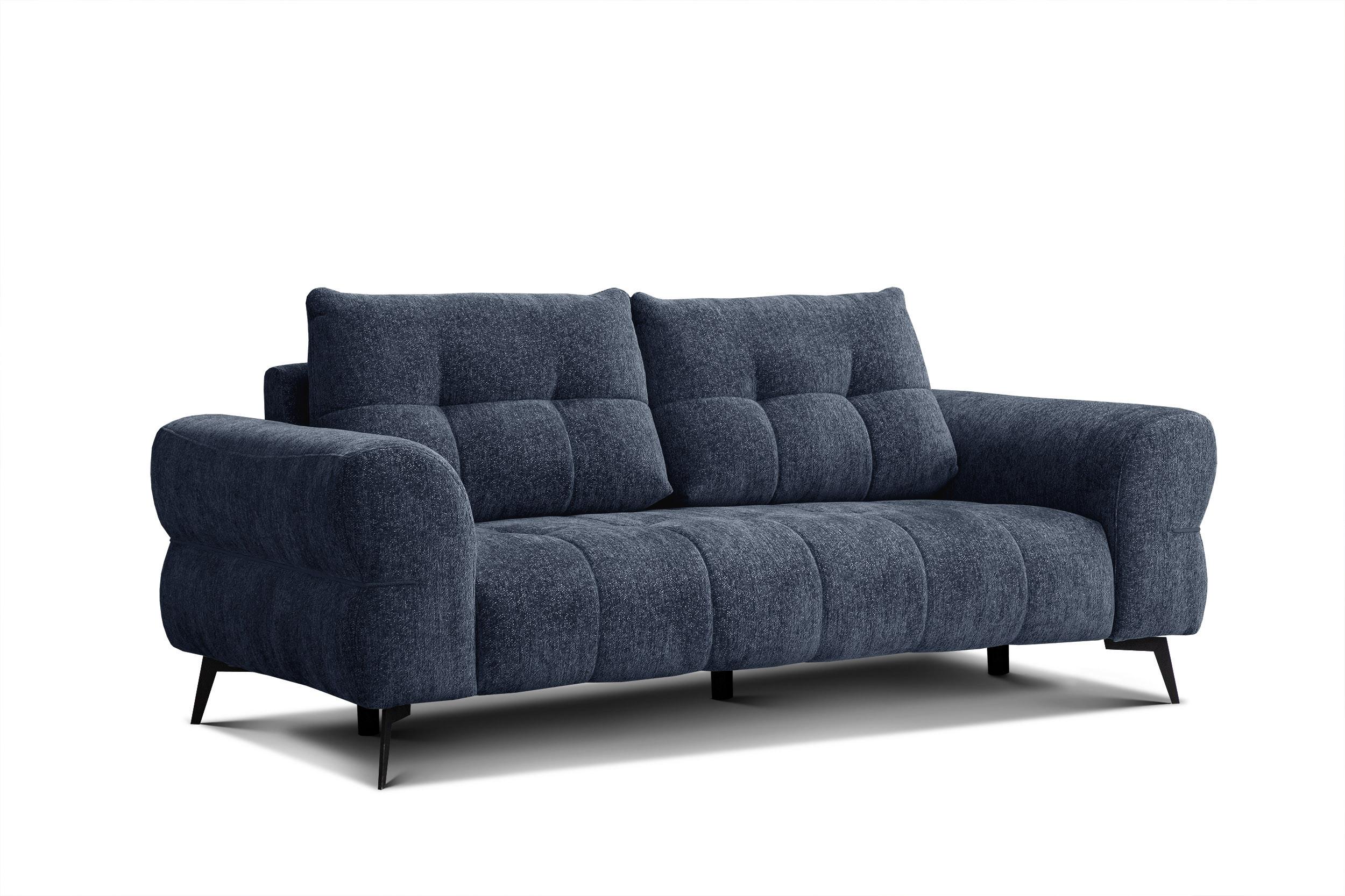 SOFA SALVINI 3-Sitzer, dunkelblau - Dunkelblau, Holz/Textil (237/88/99cm) - Wozimo