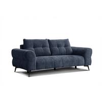SOFA SALVINI 3-Sitzer, dunkelblau - Dunkelblau, Holz/Textil (237/88/99cm) - Wozimo