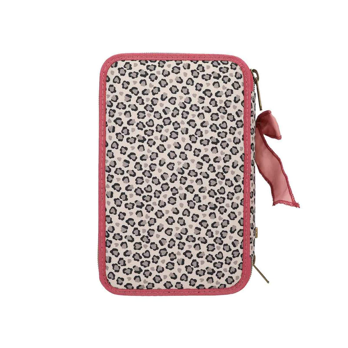 3-FACH FEDERTASCHE LEOHEART TOPModel rosa 7,5 x 13 x 20 cm - Rosa, Kunststoff (13/20/7.5cm) - Depesche Germany