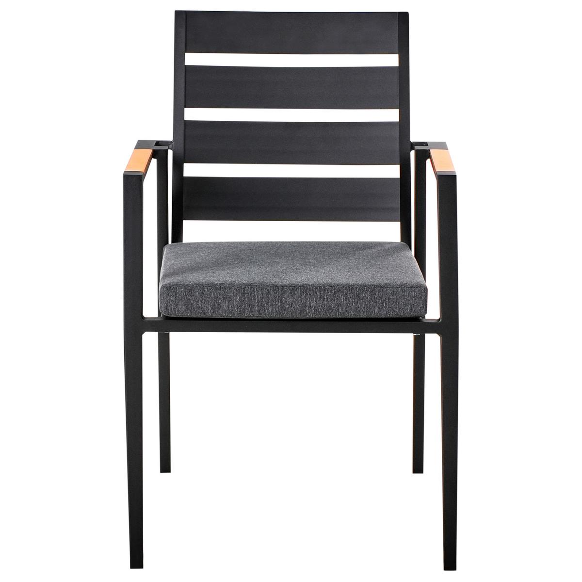 GARTENMÖBEL-SET 4-Sitzer Schwarz Metall Maletto/taviano - Schwarz, Metall - Beliani