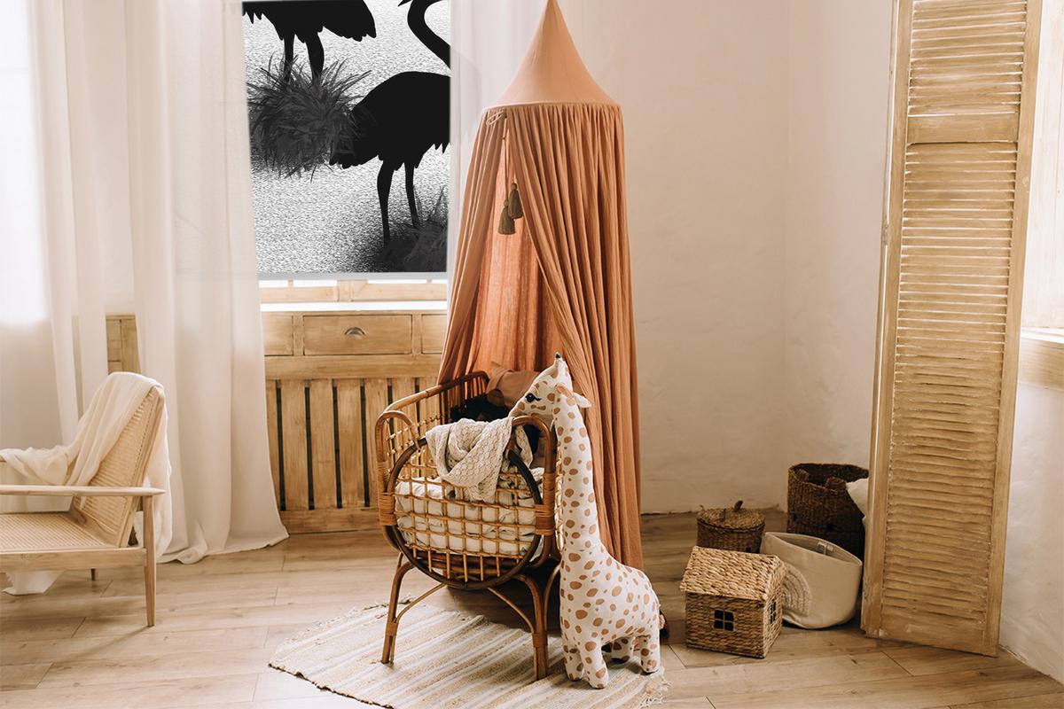 INNENROLLO - Fensterrollo - Rollo - 150x140 cm - Reiher - Grau, Kunststoff (150/140/0.5cm) - TULUP