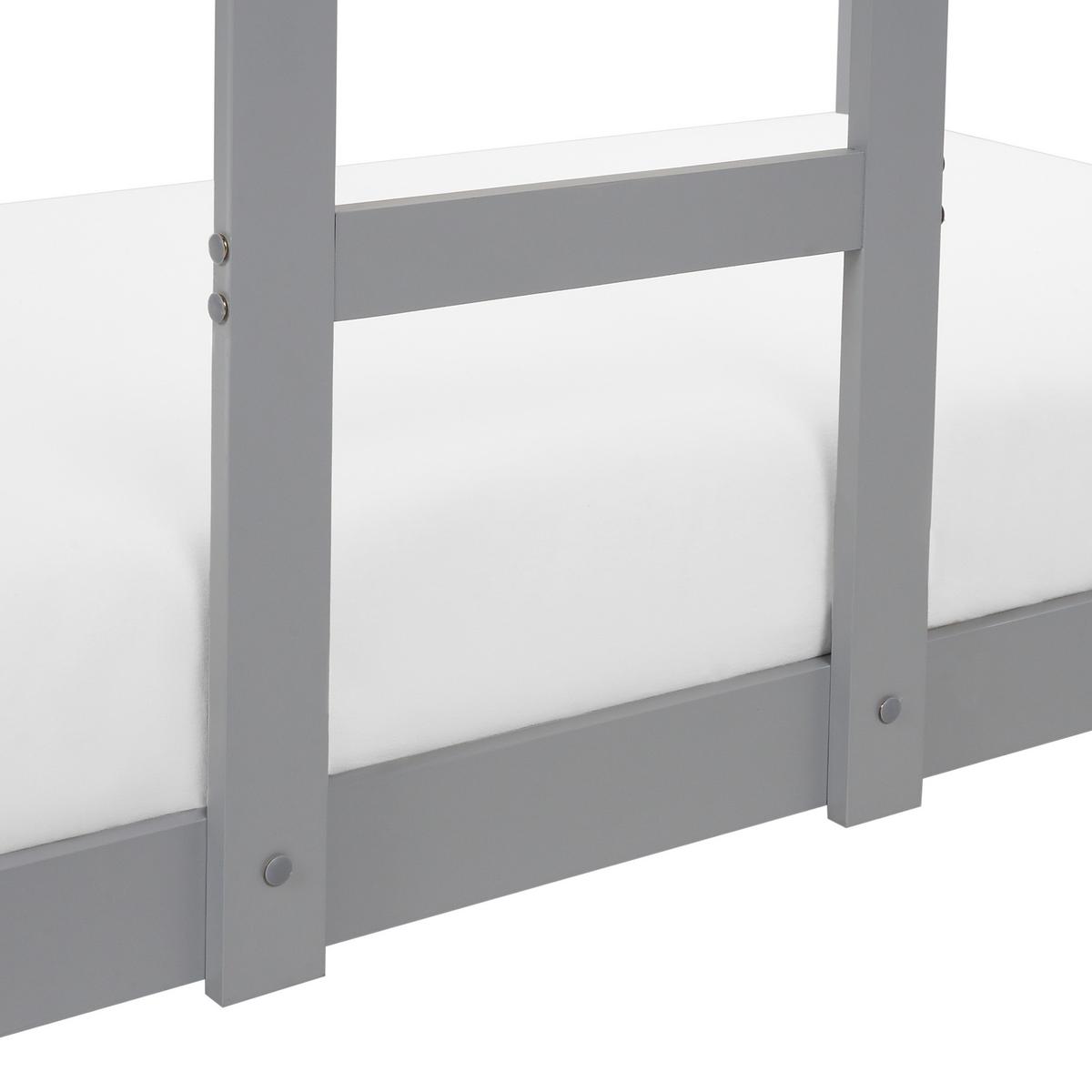 HOCHBETT 90x200 cm Grau Labatut - Grau, Holz (90/200cm) - Beliani