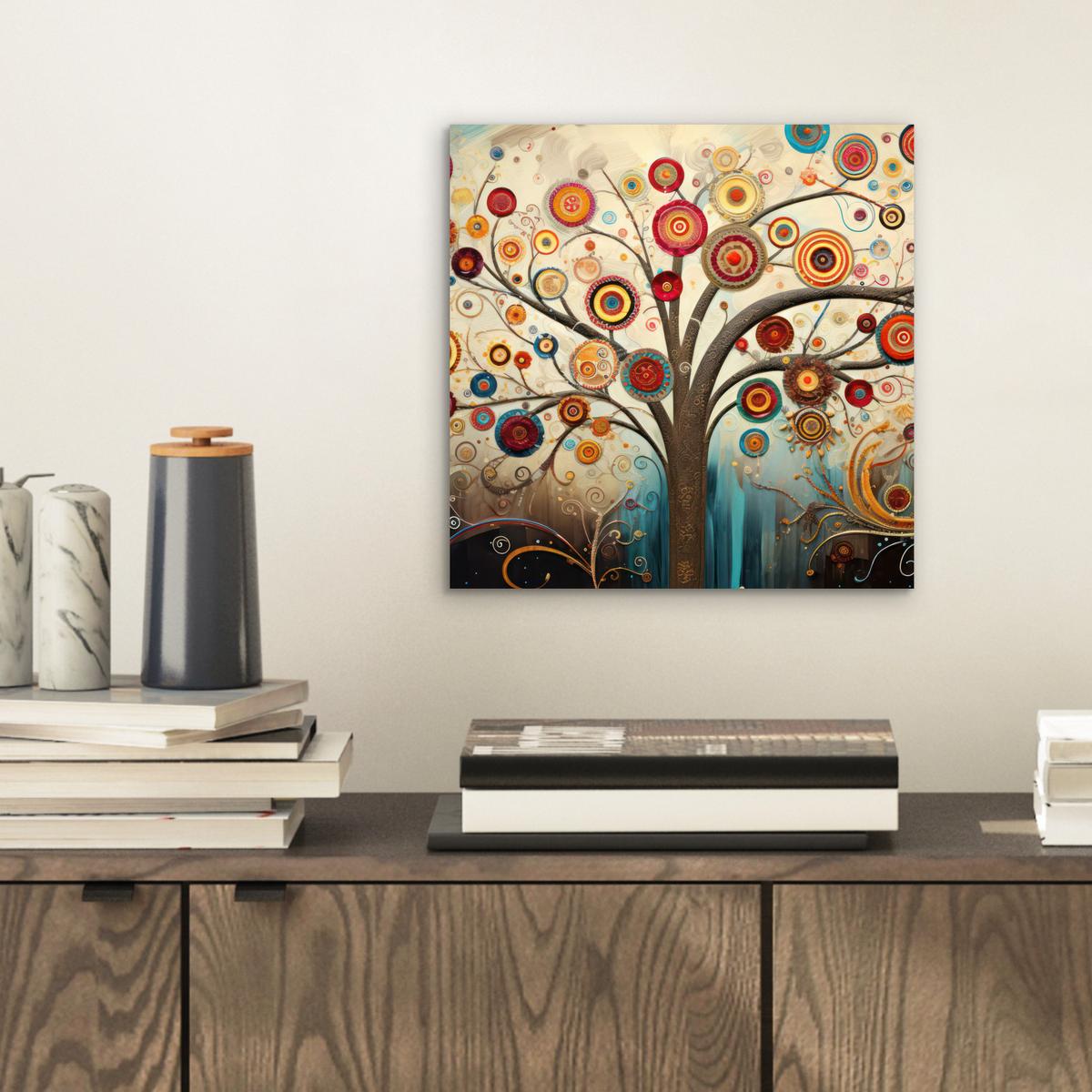 METALLBILD Baum - Baum des Lebens - Farbe 20x20 cm - Braun, Metall (20/20cm) - MuchoWow