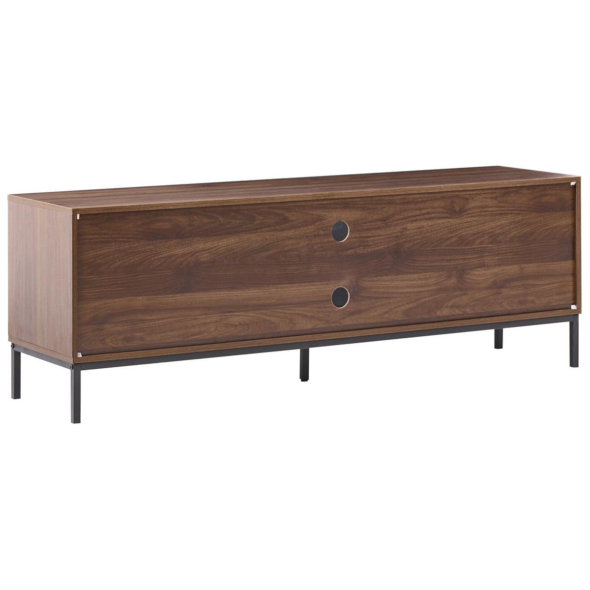 TV-MÖBEL Dunkelbraun Caraquet - Schwarz/Braun, Holzwerkstoff (160/54/40cm) - Beliani