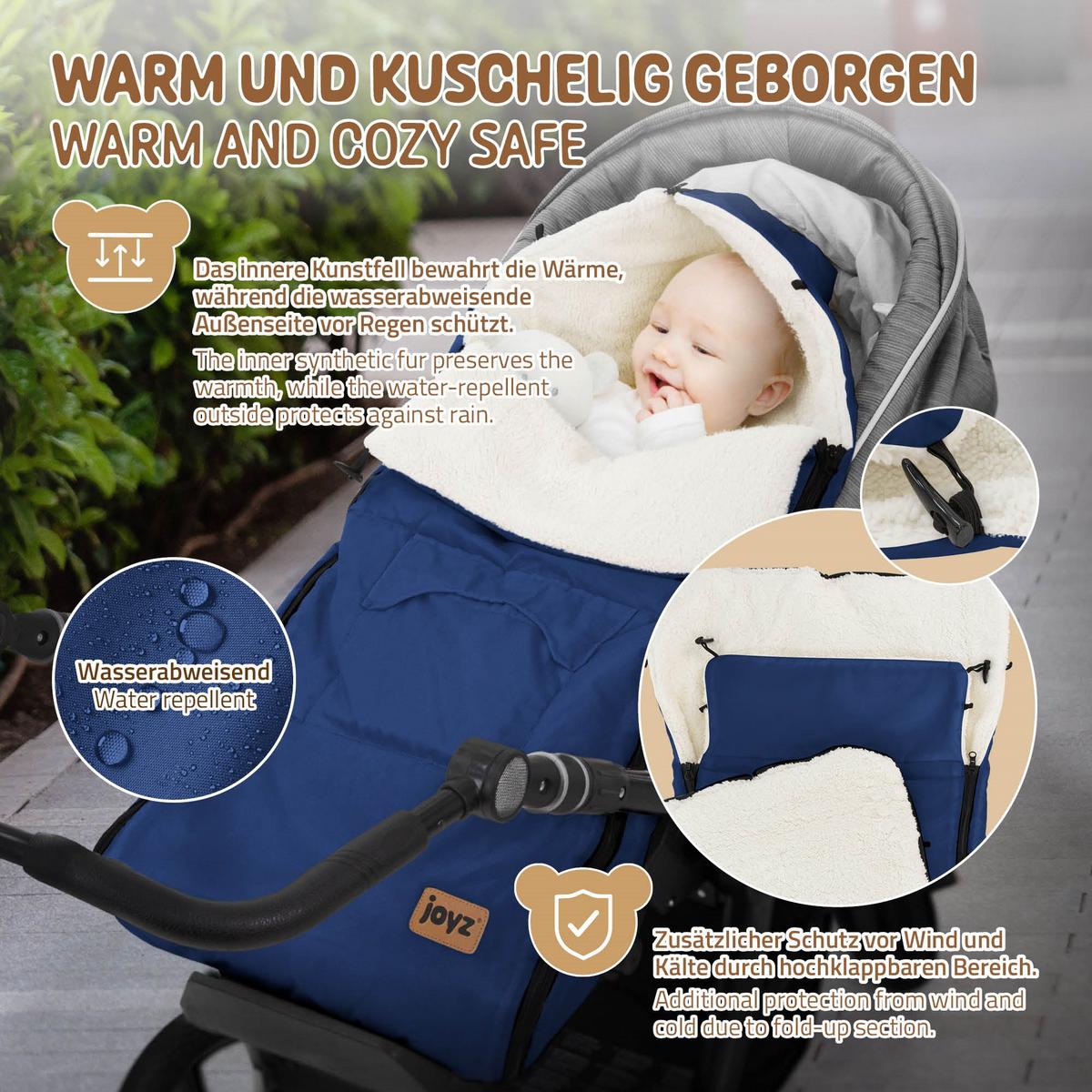 BABYFUSSSACK - Dunkelblau, Textil (48/10/94cm) - Joyz