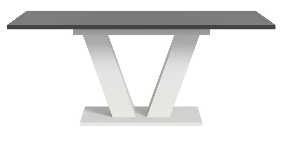 ESSTISCH weiß und grau, Küchentisch ausziehbar 150 - 190 cm - Weiß/Grau, Holzwerkstoff/Metall (150/90/76cm) - Inn.Furn