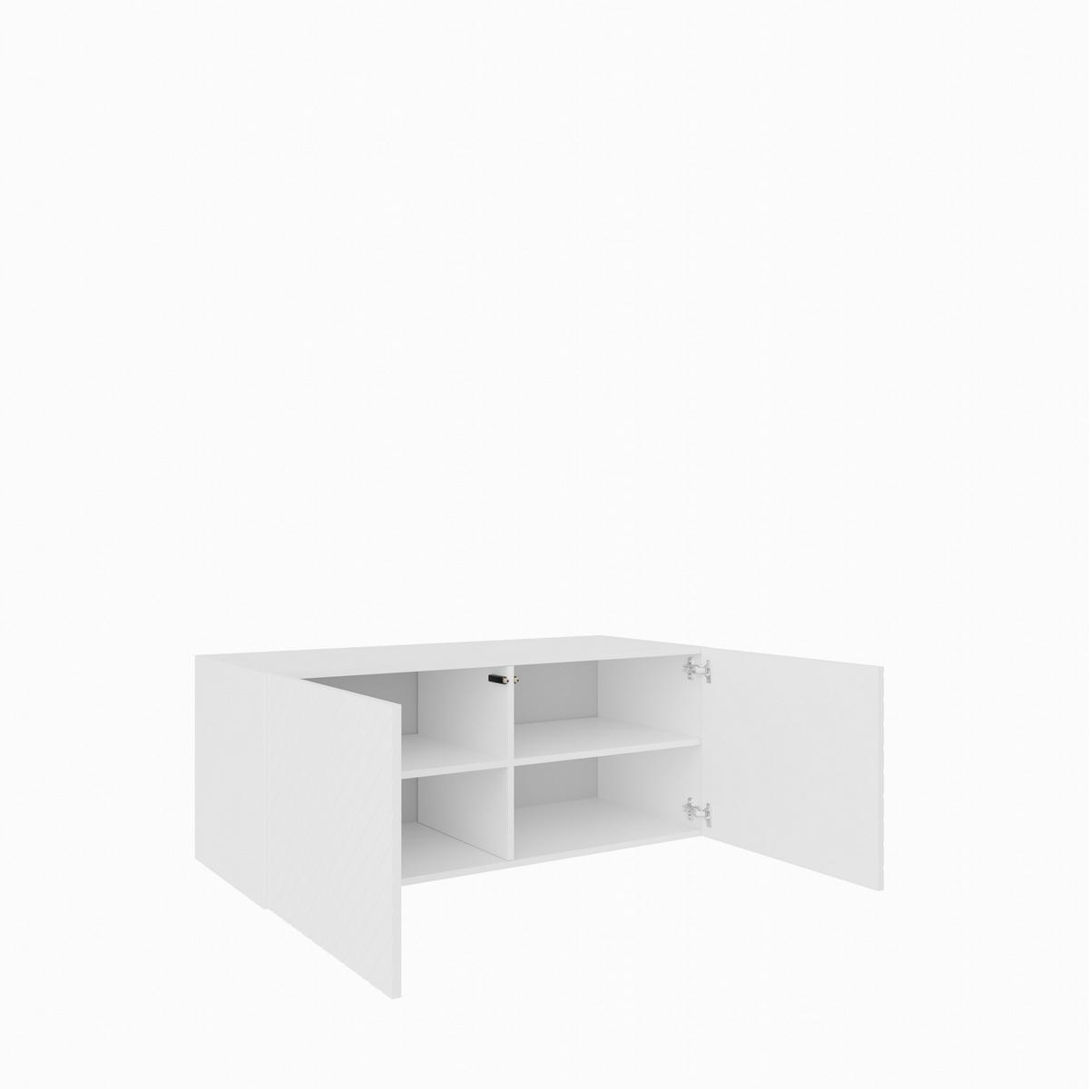 LOWBOARD CAVA 100/41/40 cm, Hängender TV-Schrank Weiß - Weiß, Holzwerkstoff (100/41/40cm) - MASSENO