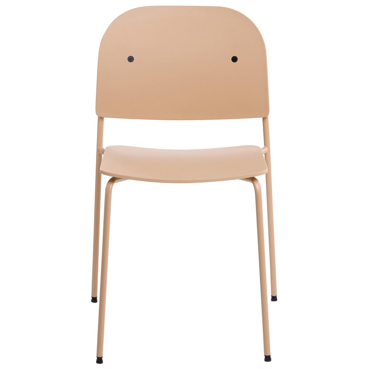 ESSZIMMERSTUHL 2er-Set Metall Beige Windust - Beige, Metall (51/81/50cm) - Beliani