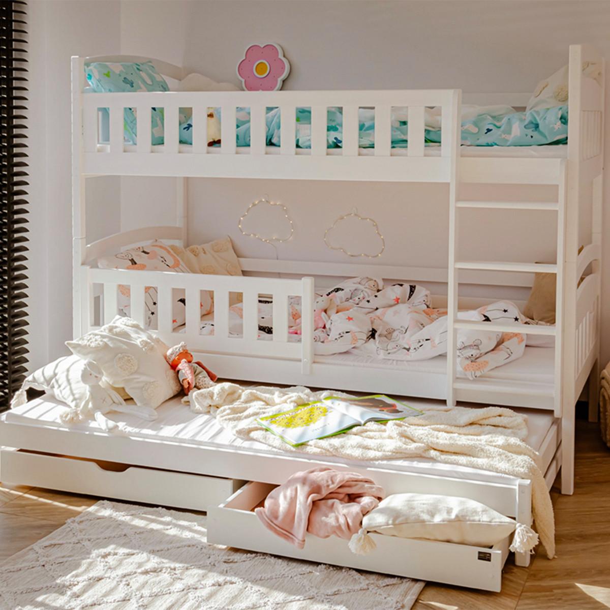 BETT 90/200 Jules Weiß - Weiß, Holzwerkstoff (90/200cm) - Petits-meubles