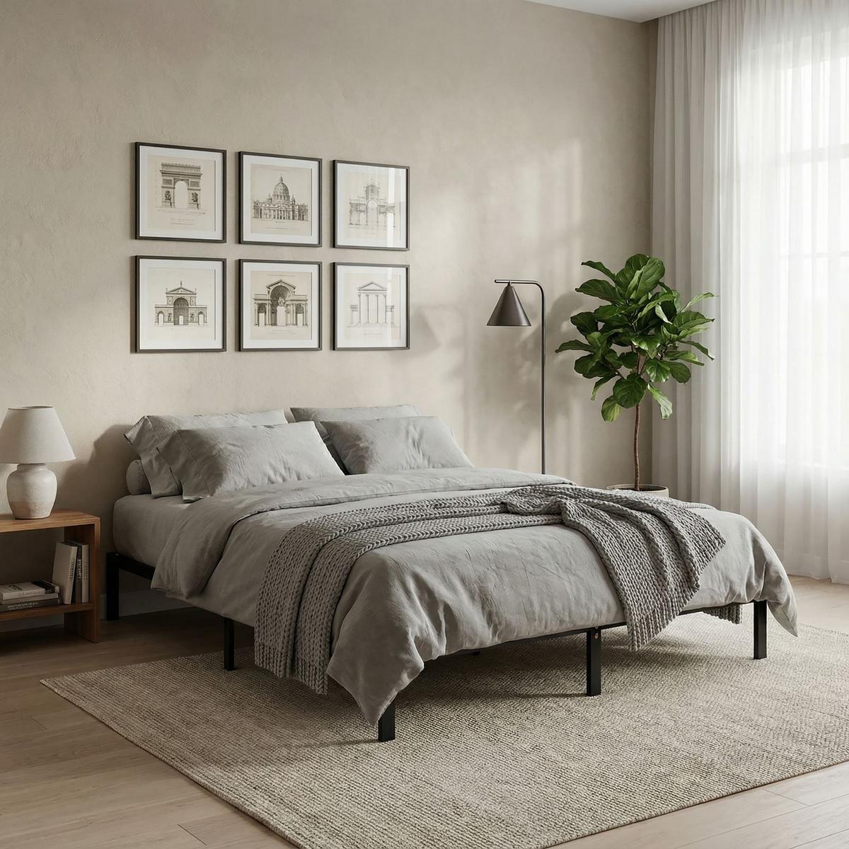 FUTONBETT TIDUR 180x200 cm schwarz - Schwarz, Metall (180/200cm) - IDIMEX