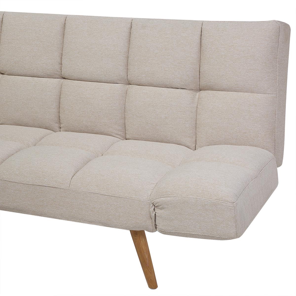 3-SITZER-SCHLAFSOFA Polsterbezug Beige Ingaro - Beige, Textil (182/79/79cm) - Beliani