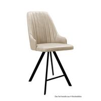 THEKENSTUHL drehbar (4er-Set) Diannah 52x108x60 Schwarz/Natur - Schwarz/Naturfarben, Kunststoff (60/108/52cm) - 58aufmkessel