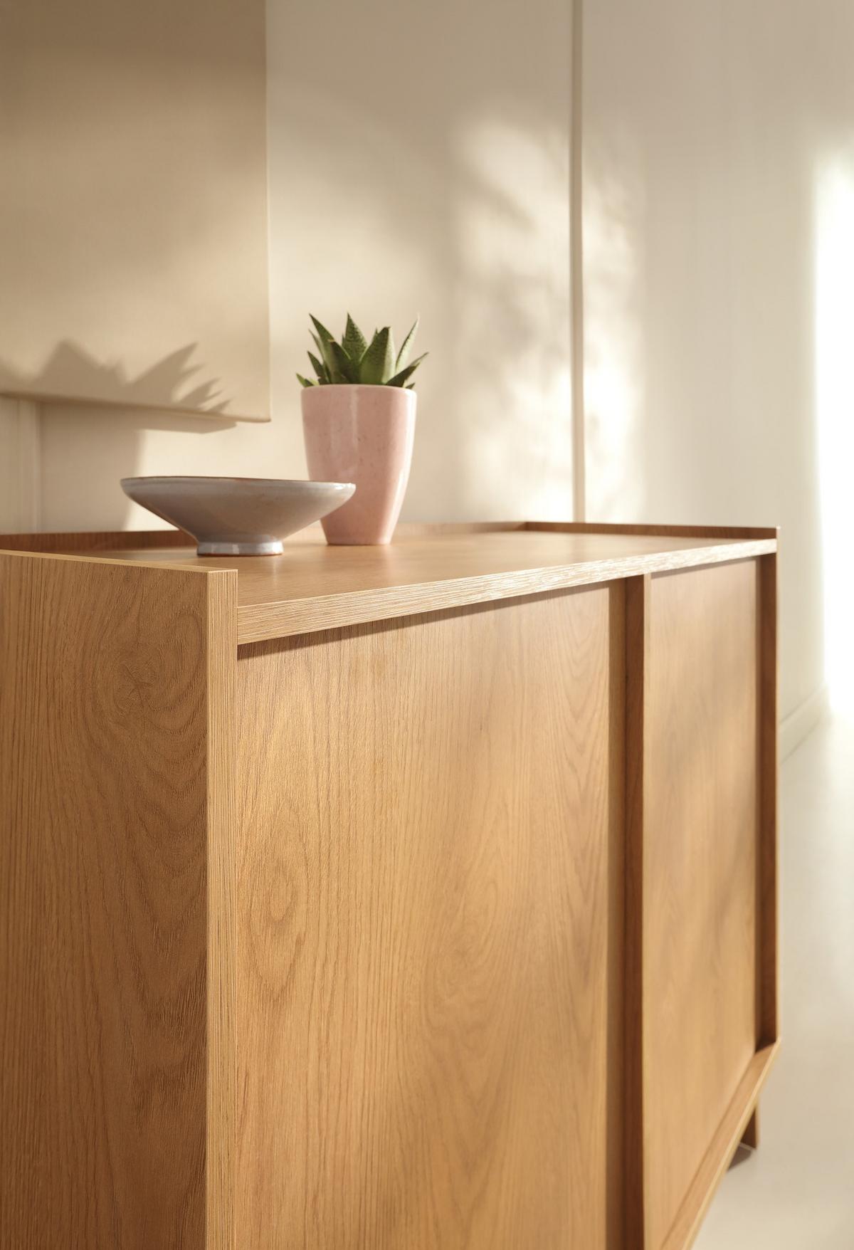 KOMMODE ZENITH 98/82/39cm mit Schubladen 2 Türen Braun - Braun, Holzwerkstoff (98/82/39cm) - MASSENO