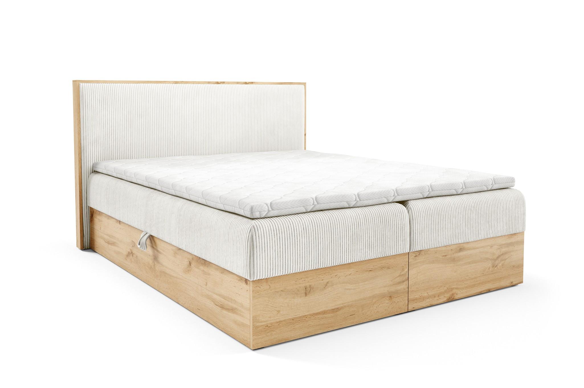 BOXBETT Roland Premium - Creme, Holzwerkstoff/Textil (160/200cm) - Fun Möbel