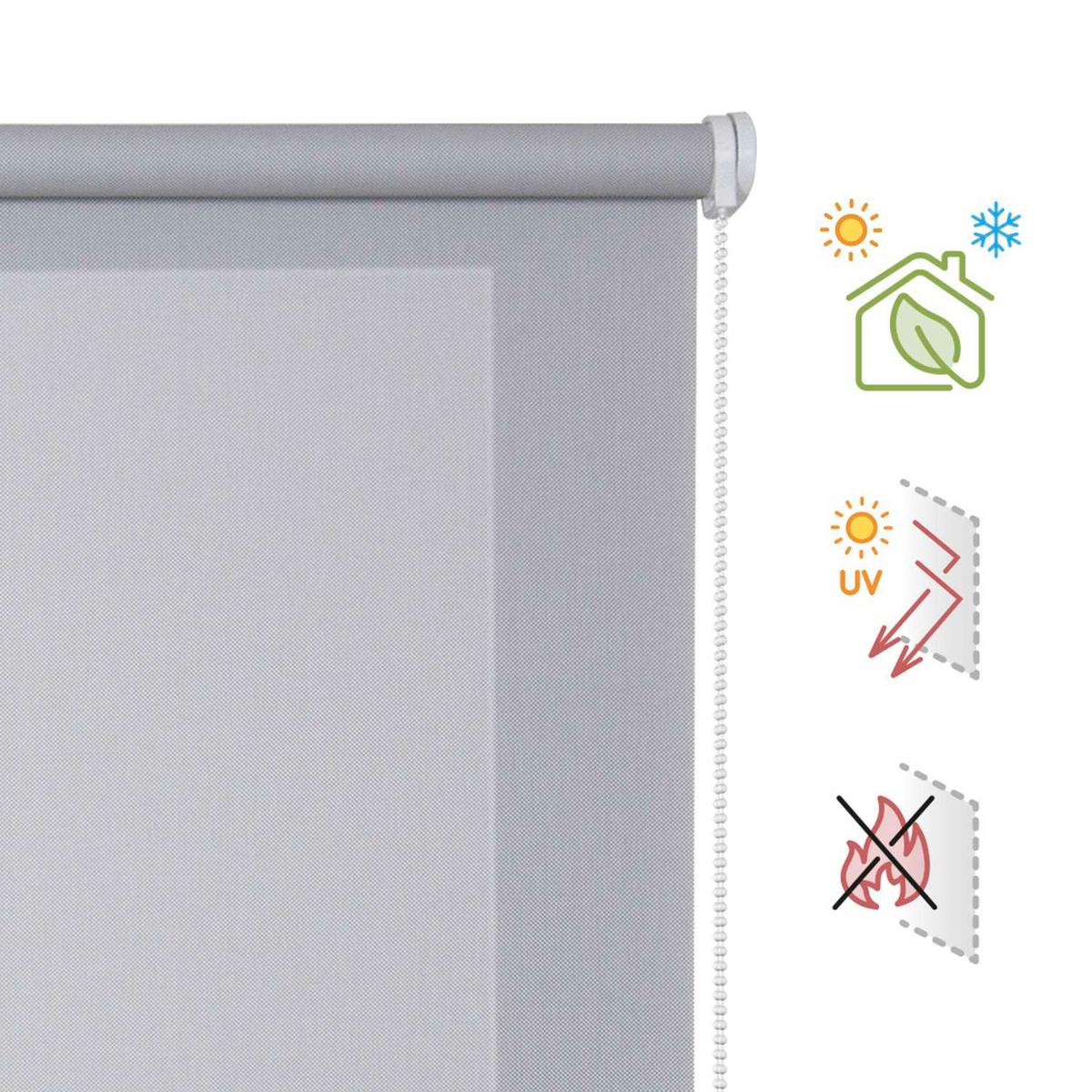 SCREEN-ROLLO| Grau, 80 cm x 180 cm - Grau, Kunststoff (80/180cm) - STORESDECO