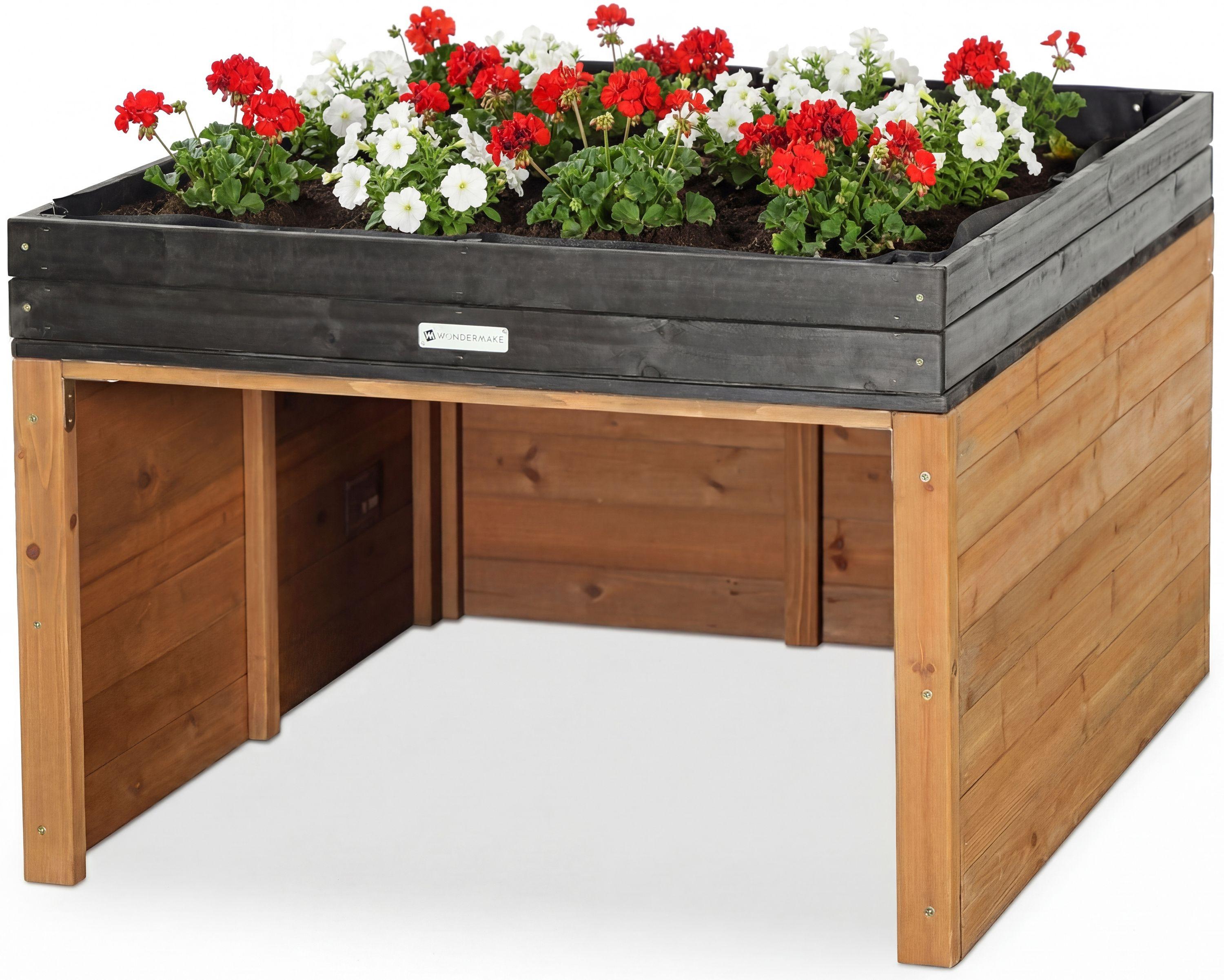 MÄHROBOTERGARAGE cubilio2 - Braun, Holz (78.5/80/96cm) - WONDERMAKE