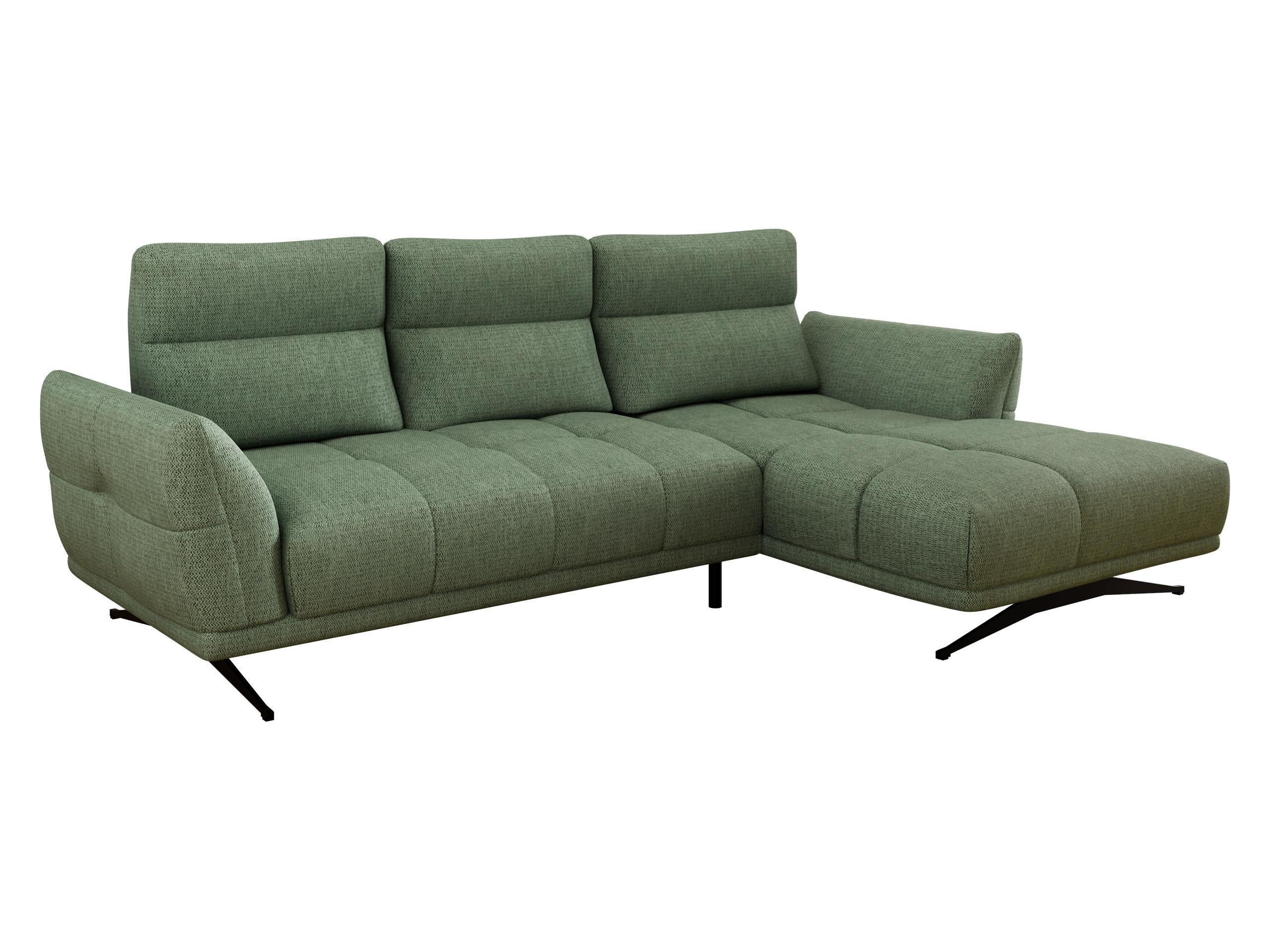 ECKSOFA Giovanni Z LCH, Seite: Rechts 2R-LC - Schwarz/Grün, Holz/Textil (298/195cm) - MIRJAN24