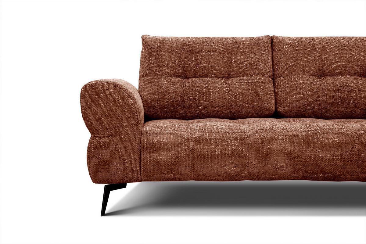 ECKSOFA SALVINI 5-Sitzer, dunkelorange - Dunkelorange/Schwarz, Holzwerkstoff/Textil (292/158cm) - Wozimo