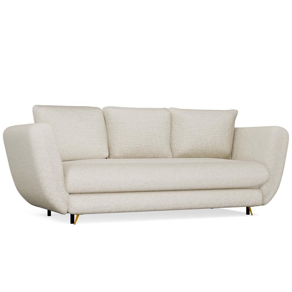 SOFA Beige, Gold 248/99/104 - Beige, Holzwerkstoff (248/99/104cm) - RAUMHIRSCH FURNITURE