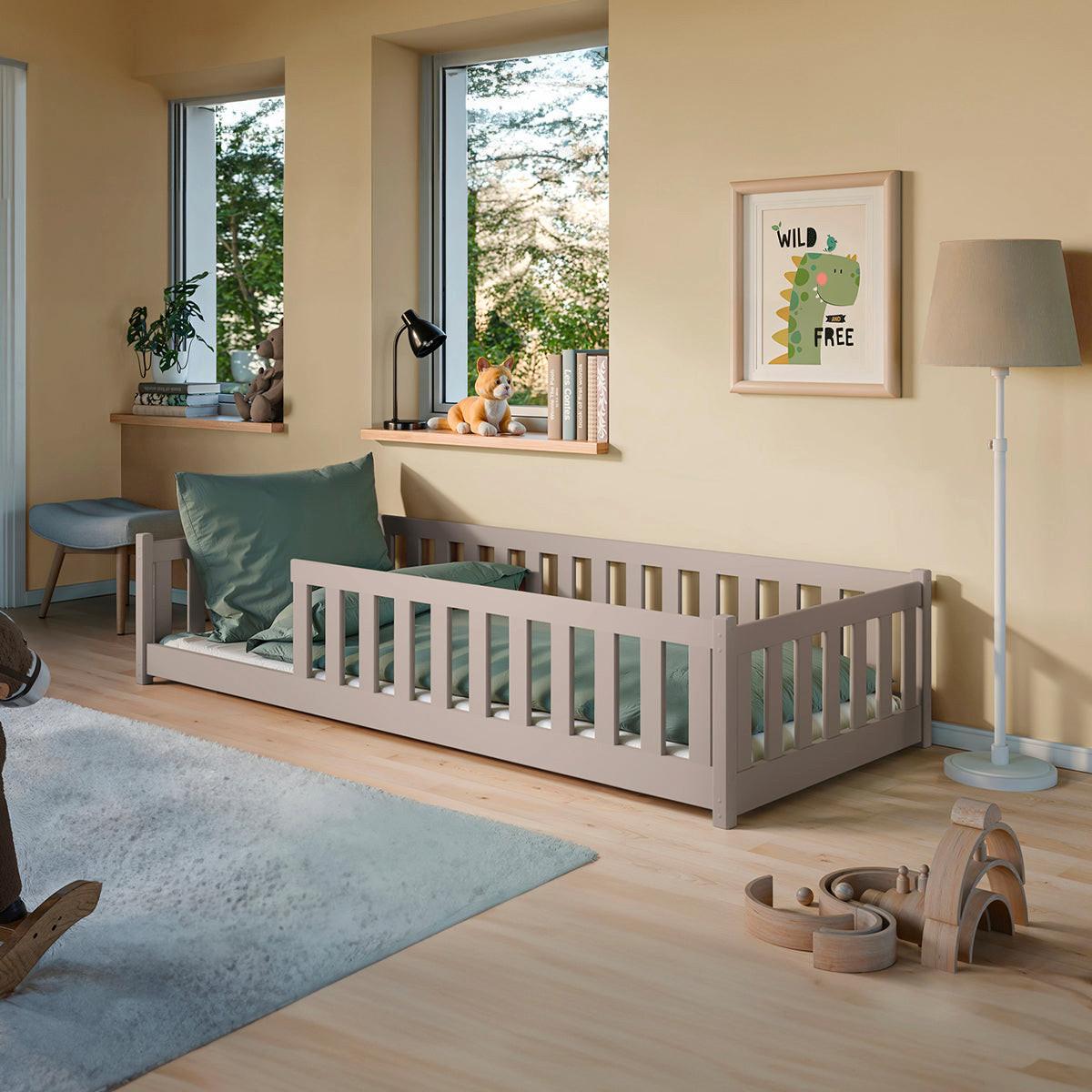 BETT 90/200 Maya Kaschmir - Beige, Holz (90/200cm) - Petits-meubles
