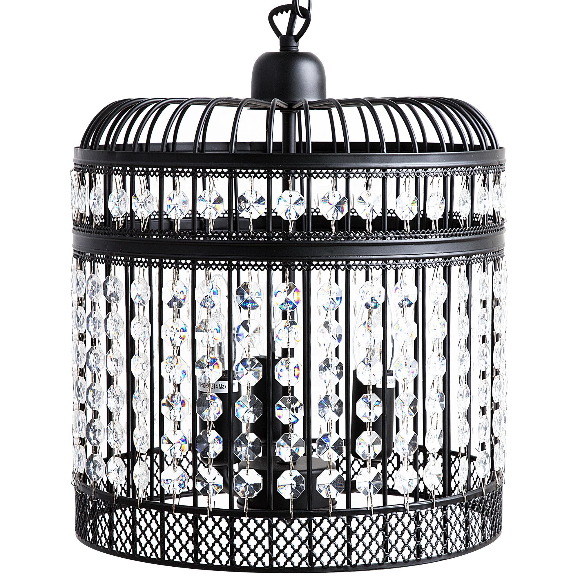 HÄNGELEUCHTE Celon 30/30/75 cm - Schwarz, Metall (30/30/75cm) - Beliani