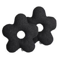 DEKOKISSEN 2er-Set Schwarz 40/40 cm Camponula - Schwarz, Kunststoff (40/40cm) - Beliani