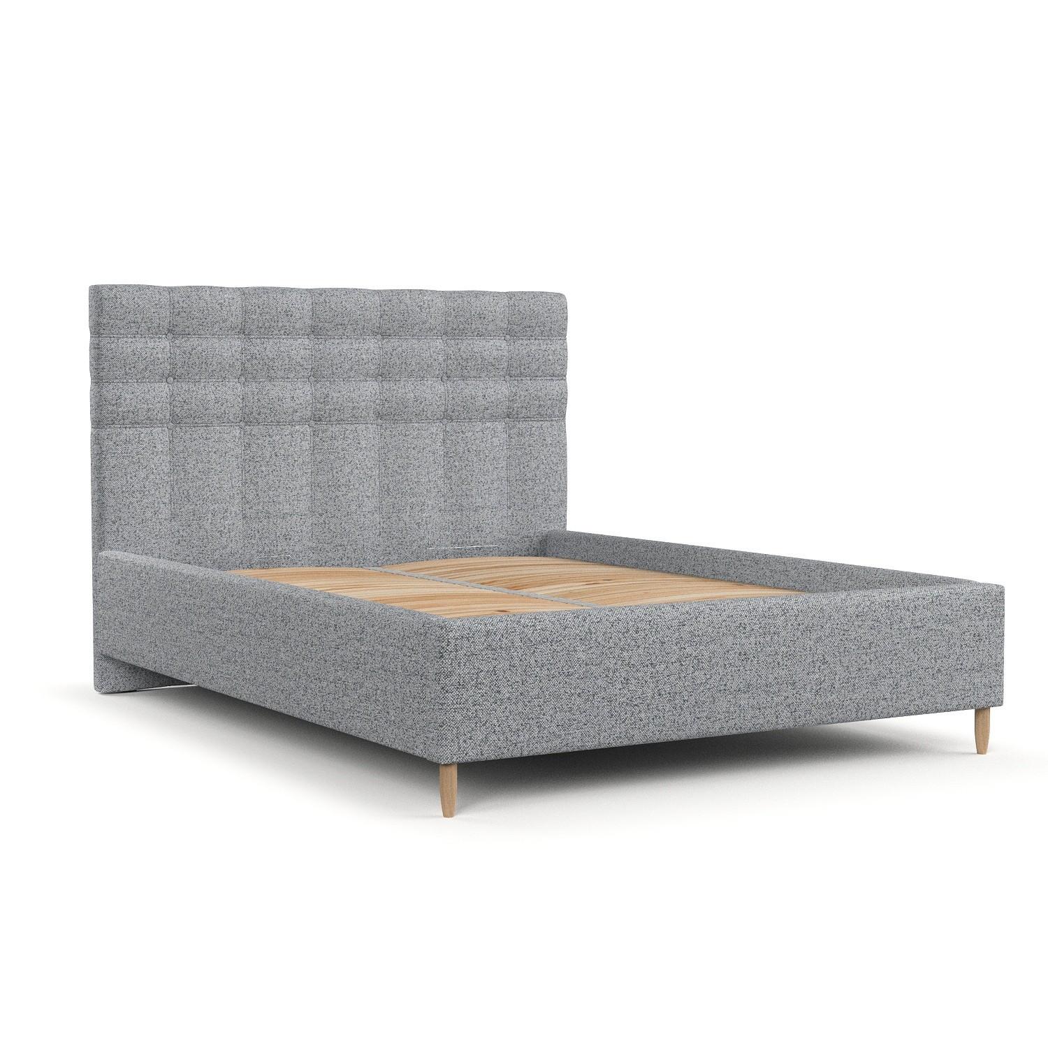 POLSTERBETT Soma 160/200 cm Grau im Riva Stoff - Naturfarben/Grau, Holz/Holzwerkstoff (160/200cm) - AltaBeds