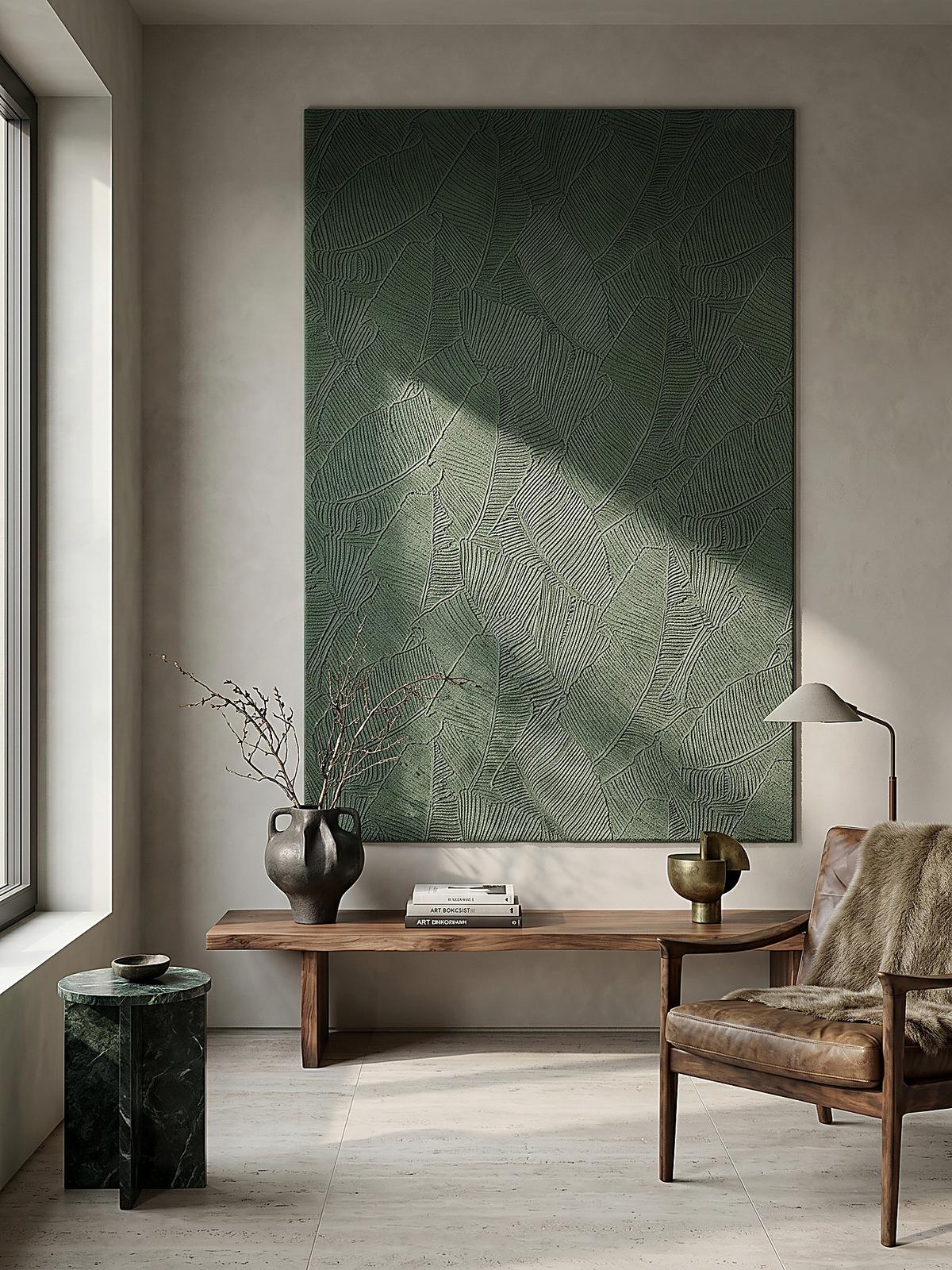 TEPPICHLÄUFER Antirutsch Abstrakt DALAR Polypropylen Waldgrün 80 x 150 cm - Grün, Textil (80/150cm) - KADIMA DESIGN