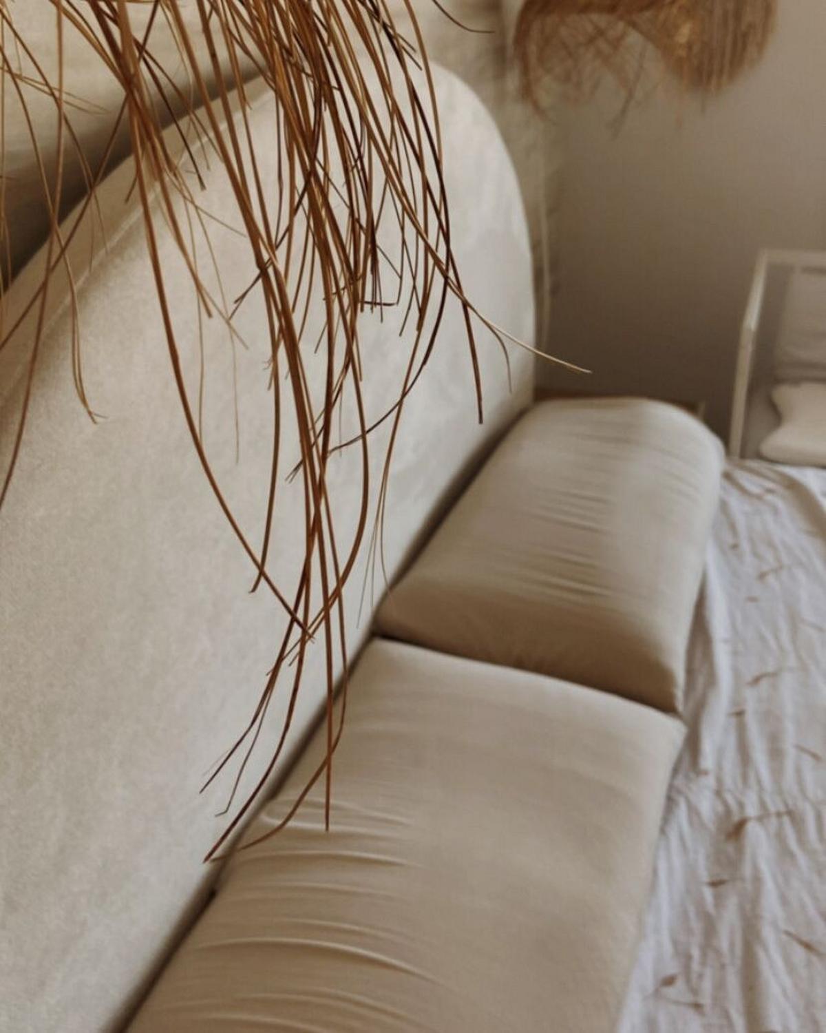 BETT 180/200cm Cremeweiß Millay - Creme, Textil (180/200cm) - Beliani