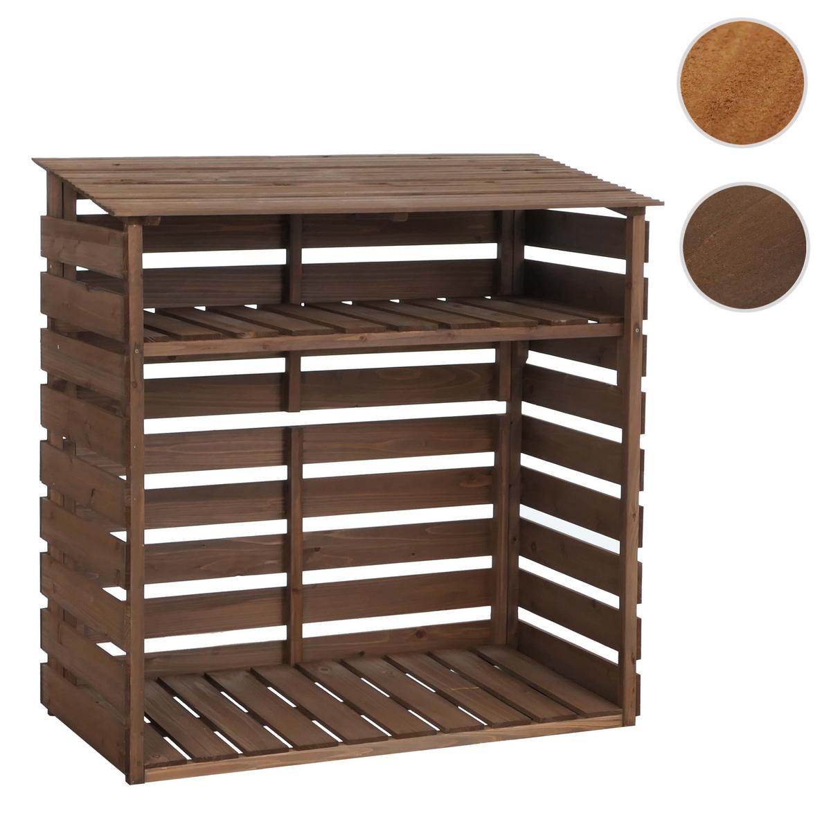 BRENNHOLZLAGER Dunkelbraun - Dunkelbraun, Holz (122/121/61cm) - MCW